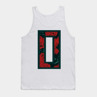 Modern Rose Floral Initial Name Alphabet - Letter O Tank Top